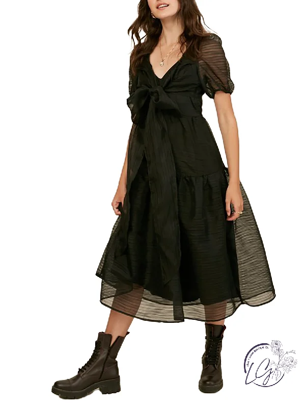 Final Markdown Keep Me Going Front Wrap Midi Dress