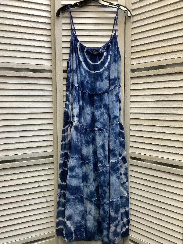 Steals and Deals Blue Dress Casual Maxi Mlle Gabrielle, Size 3x