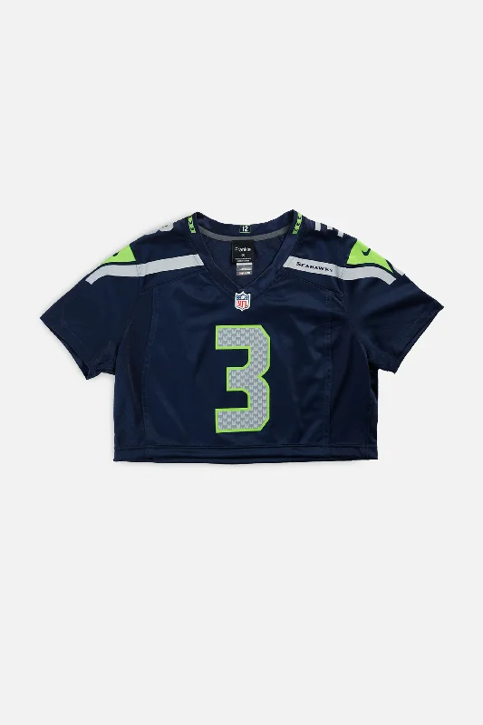 Mega Sale Rework Crop Seattle Seahawks NFL Jersey - M
