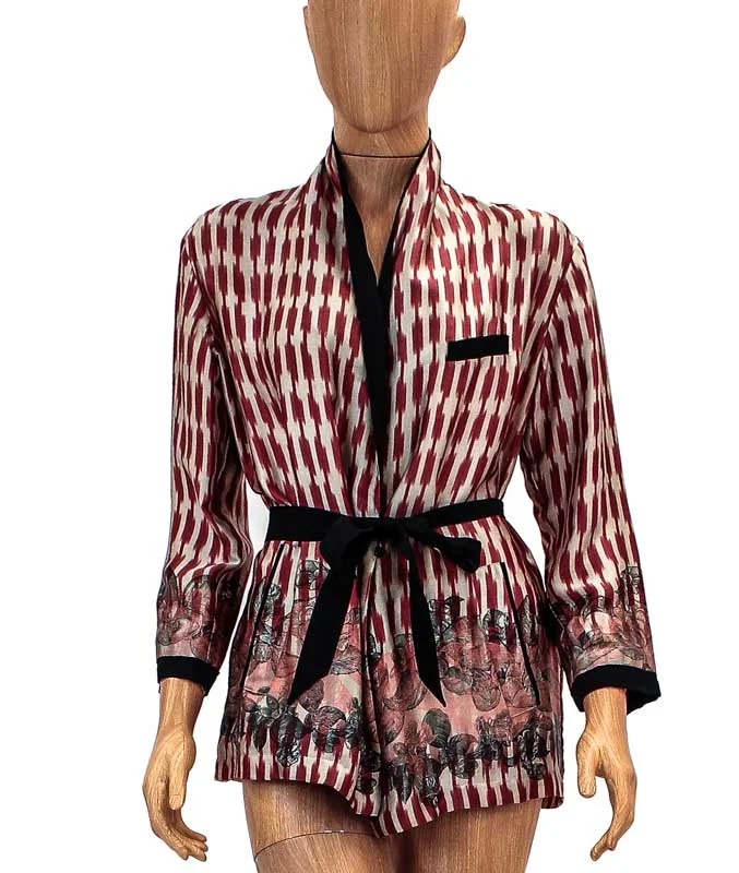 Closeout Silk Belted Blazer