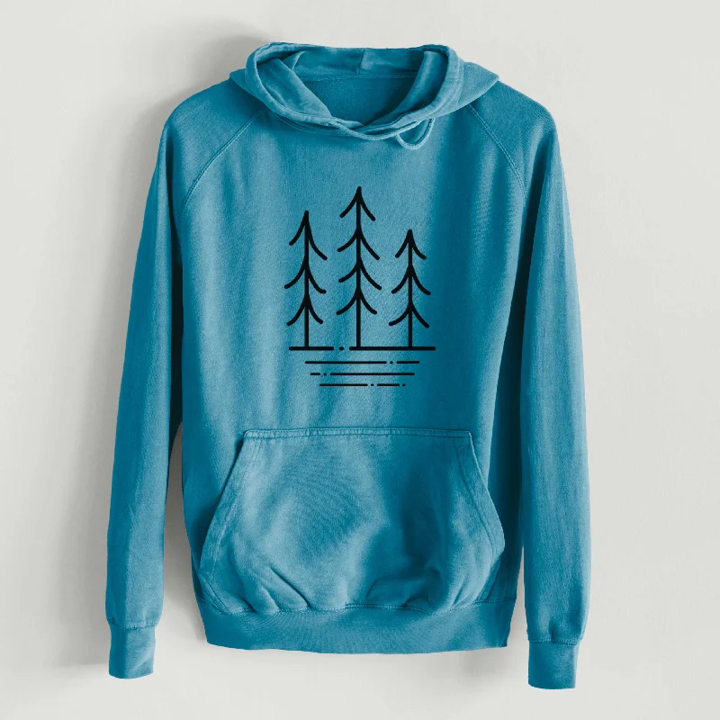 Three Trees  - Mid-Weight Unisex Vintage 100% Cotton Hoodie