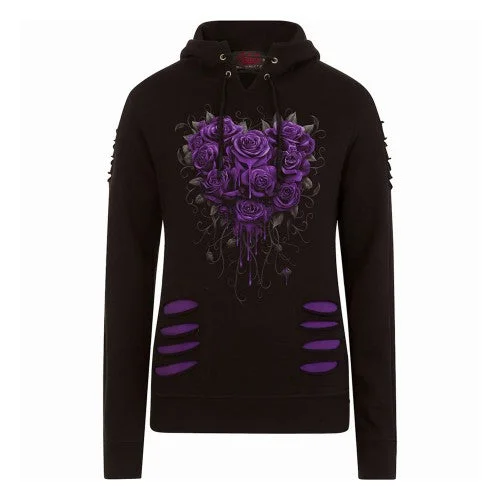 Spiral Direct Womens/Ladies Bleeding Heart Ripped Hoodie