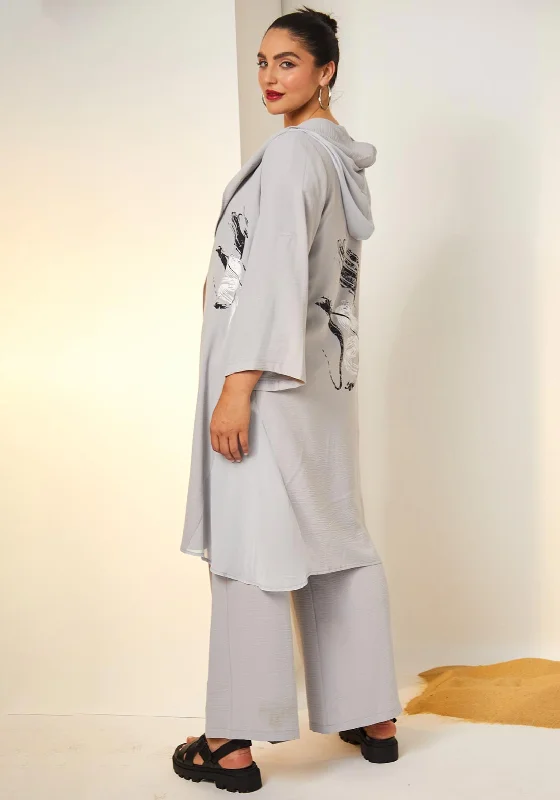 Low Prices Ora Extra Long Fine Jacket, Light Grey