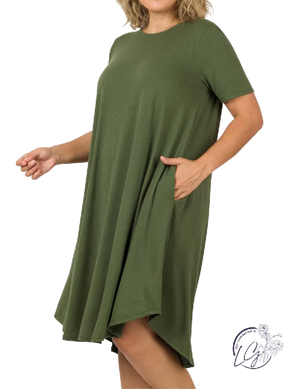 Discount Deals Curvy Breezy Summer T-shirt Dress