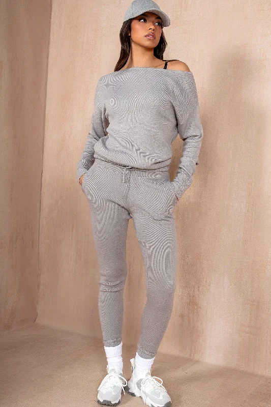Online Only Kacey Grey Knit Co Ord