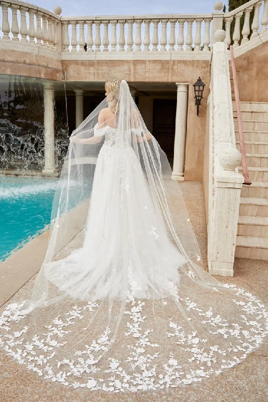 Buy More, Save More Casablanca Bridal 2455V Matching Lace Cathedral Veil for Mae Wedding Dress