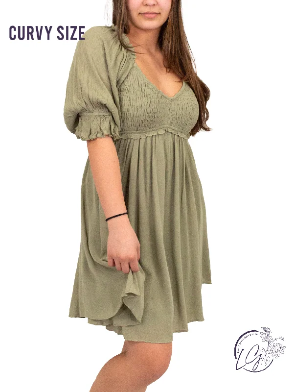 New Deals Curvy Effortless Elegance Mini Dress