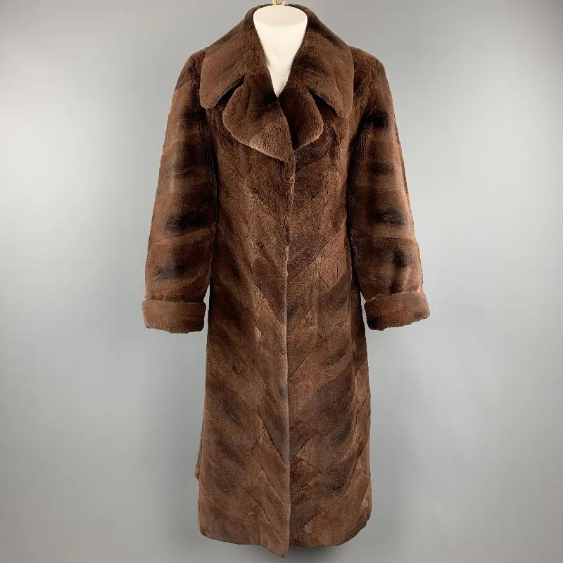 Daily Deals NEIMAN MARCUS ZUKISize L Brown Muskrat Fur Vintage Coat