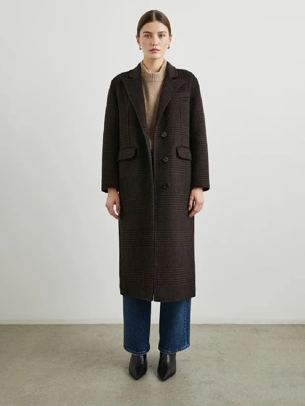 Shop and Save Gallery Coat - Espresso Houndstooth