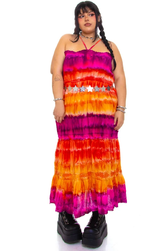 Vintage Y2K Sunset Tie-Die Dress - 2X/3X