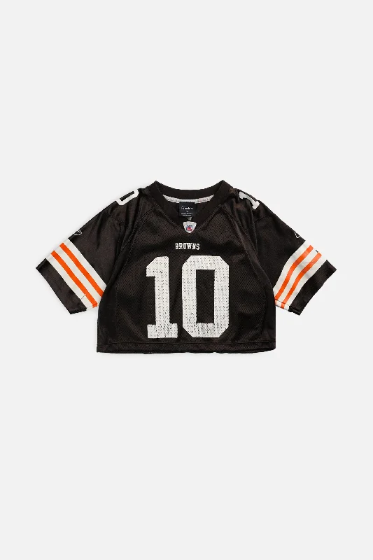 Lowest Price Rework Crop Cleveland Browns NFL Jersey - S