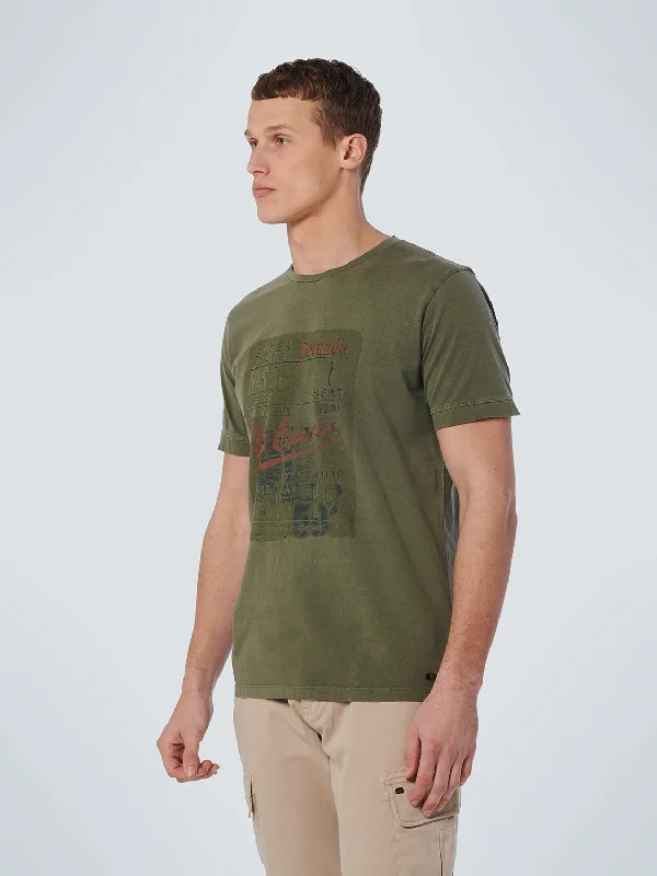 Super Savings No Excess - Crewneck Printed Tee - Army or Papaya