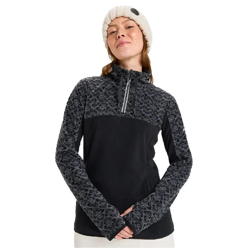 Sayna Half Zip Polar Pullover - True Black