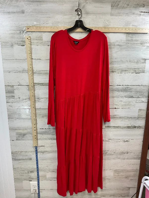 Massive Deals Red Dress Casual Maxi SAINT & SOFIA, Size 2x