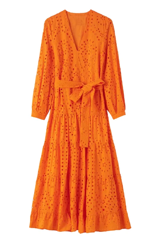 Best Bargains 'Wrenley' V-Neck Eyelet Embroidery Dress