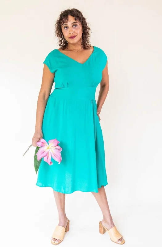 Today's Special Joy dress in Teal Challis