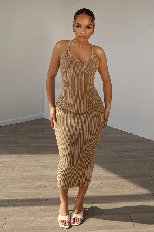 Can't Miss Wait For It Mineral Washed Midi Dress