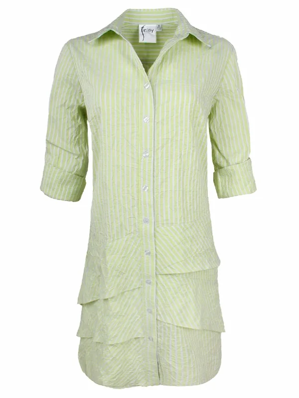 Jenna Dress In White/green