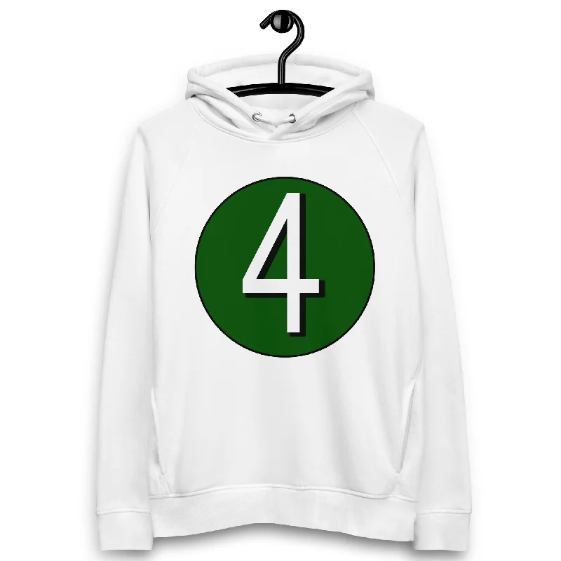Value Deals Unisex pullover hoodie: White on Hunter Green 4