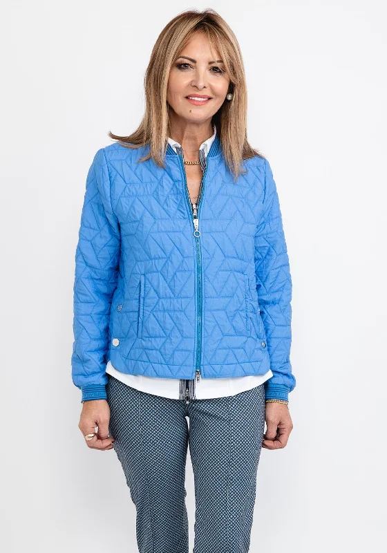 Buy More, Save More Bianca Aimee Quilted Short Bomber Jacket, Blue
