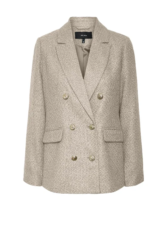 Warehouse Sale Vero Moda Brooke Textured Blazer Jacket, Oatmeal