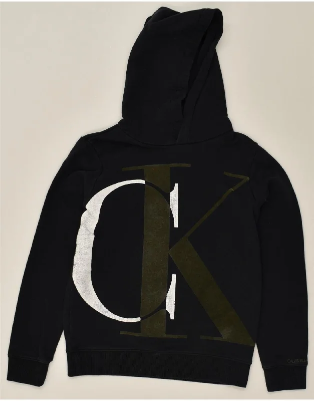 Get It Before It’s Gone CALVIN KLEIN Womens Graphic Hoodie Jumper UK 14 Medium Navy Blue Cotton Get It Before It’s Gone CALVIN KLEIN Womens Graphic Hoodie Jumper UK 14 Medium Navy Blue Cotton