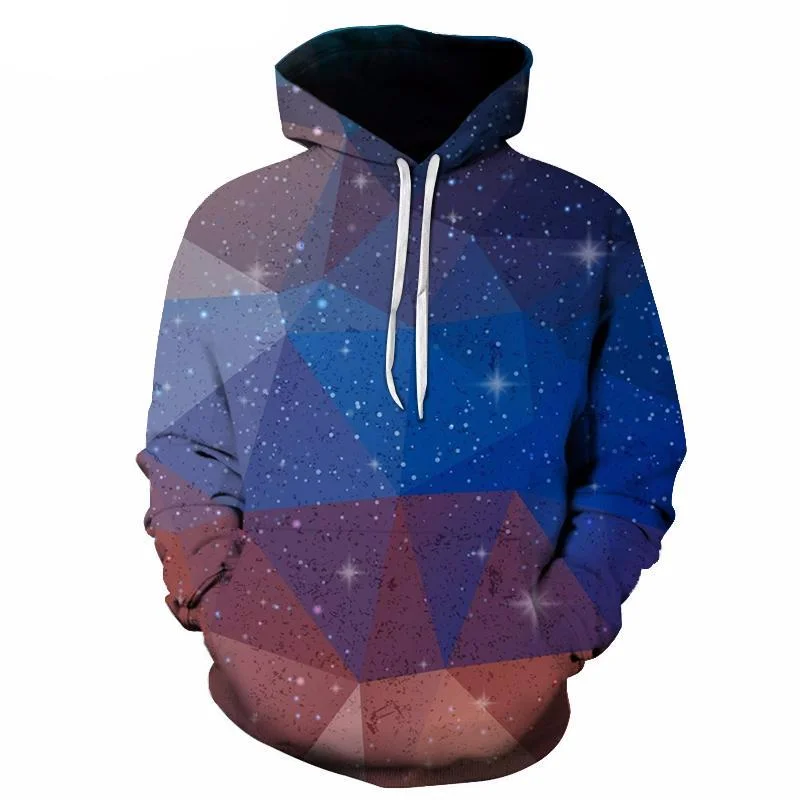 New Arrival Geometric Space Art Hoodie