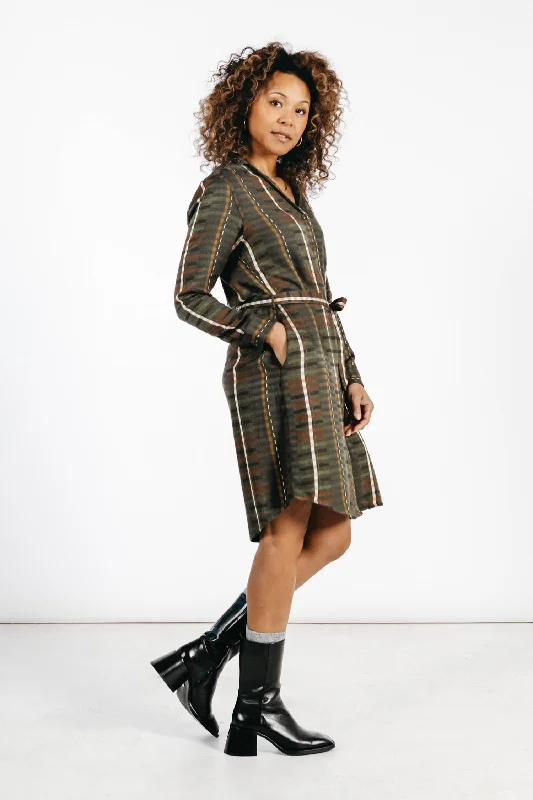 Big Discounts Emery Shirt Dress / Olive Stripe
