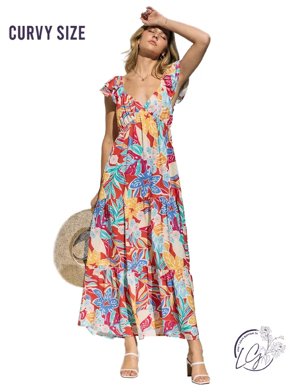 Inventory Reduction Curvy Fun In The Sun Maxi Dress