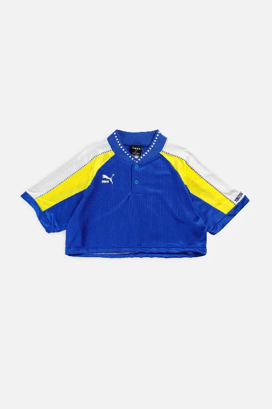 Rework Crop Puma Soccer Jersey - M