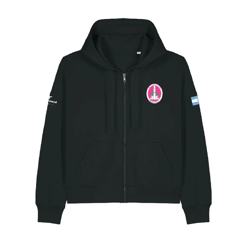 Mega Sale Pink Polo Cup 2024 Black Women's Zip Hoodie