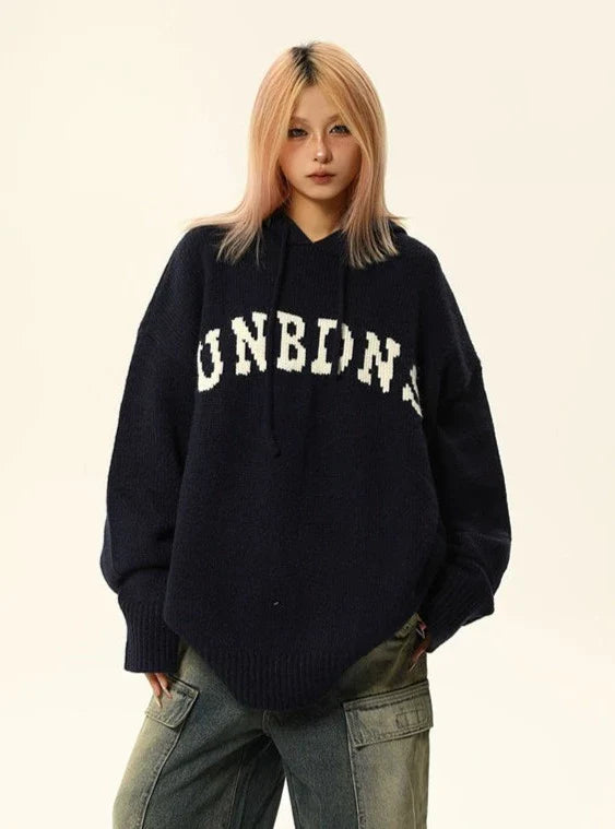 Special Discount UNBDNS Hooded Knit Sweater Jacket