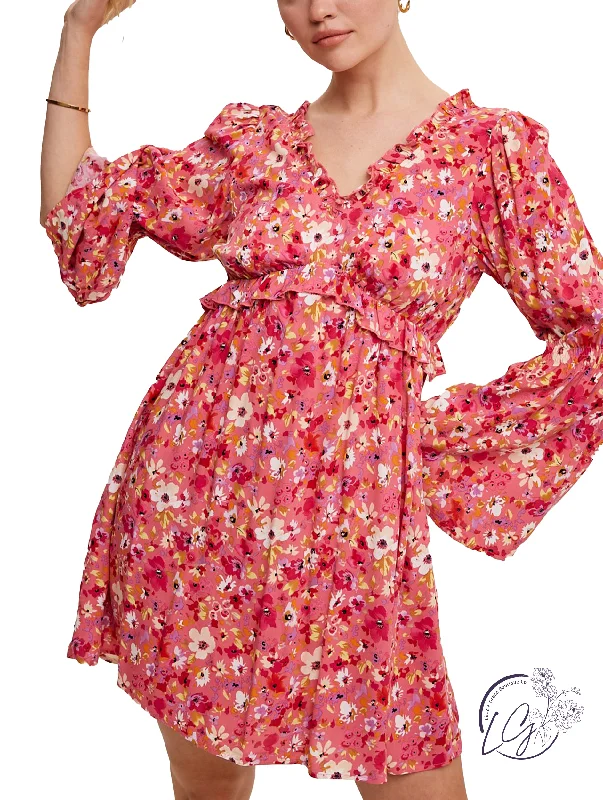 Online Exclusive Corsage Babe Ruffled Mini Dress