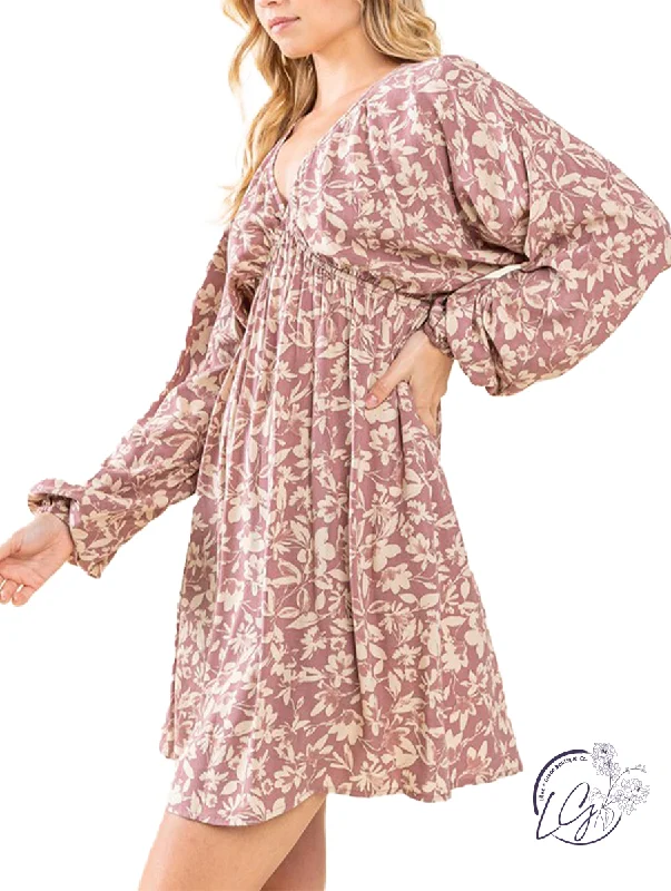 Great Deals Iris Infusion Floral Mini Dress