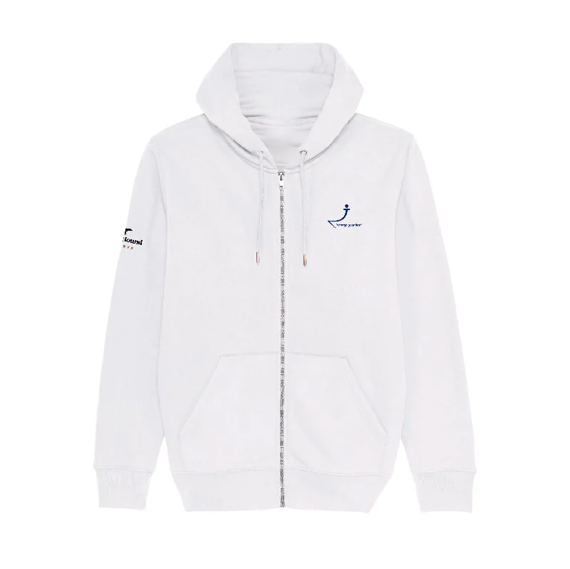 Price Cut Power of Polo White Zip Hoodie