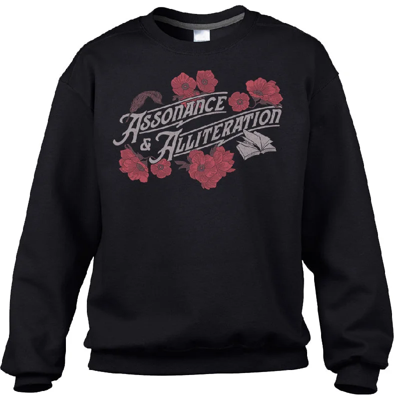 Today’s Deal Unisex Assonance and Alliteration Sweatshirt