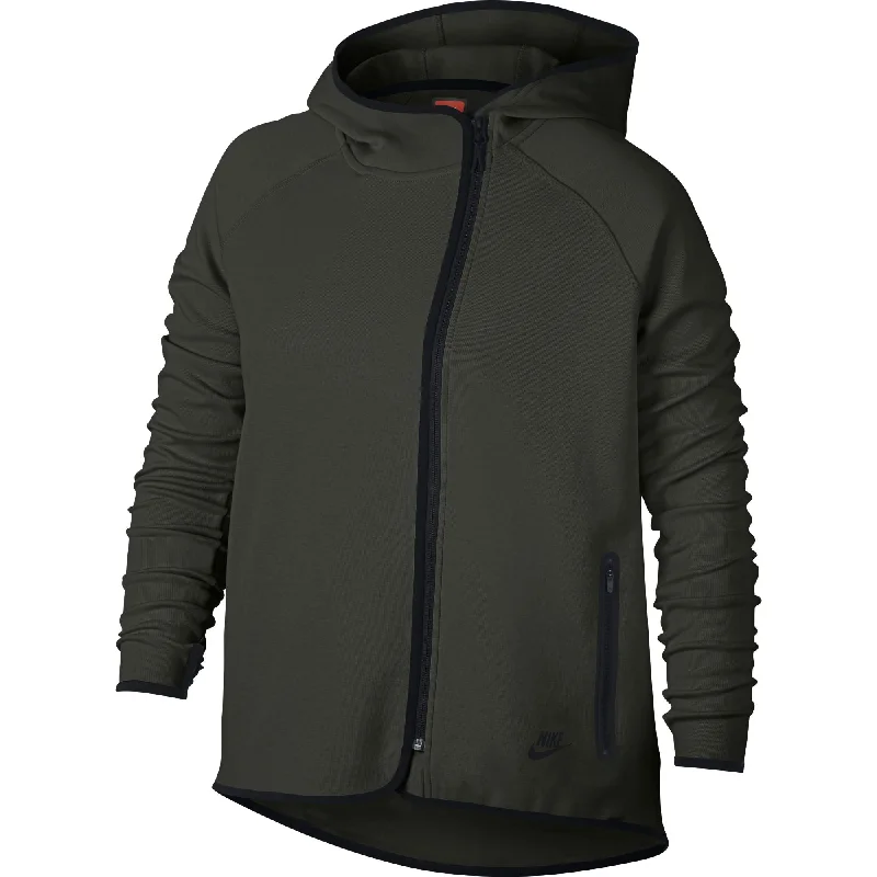 Nike Tech Fleece Full Zip Cape Women's Hoodie Olive-Black