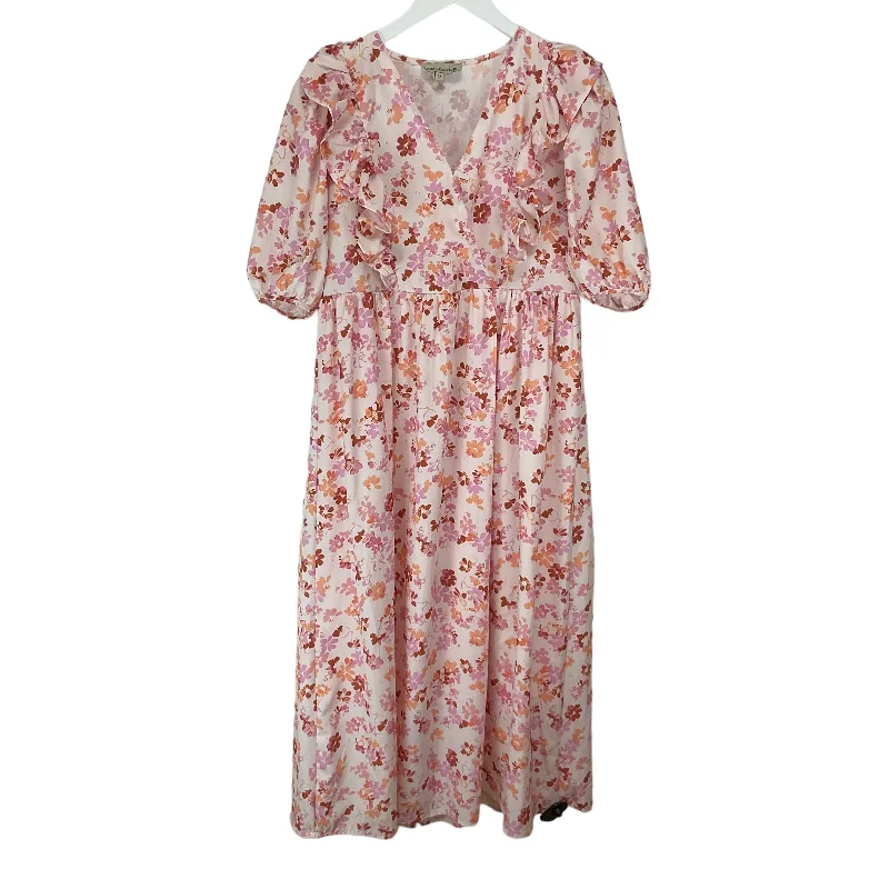 Huge Discounts Pink Dress Casual Maxi Clothes Mentor, Size S