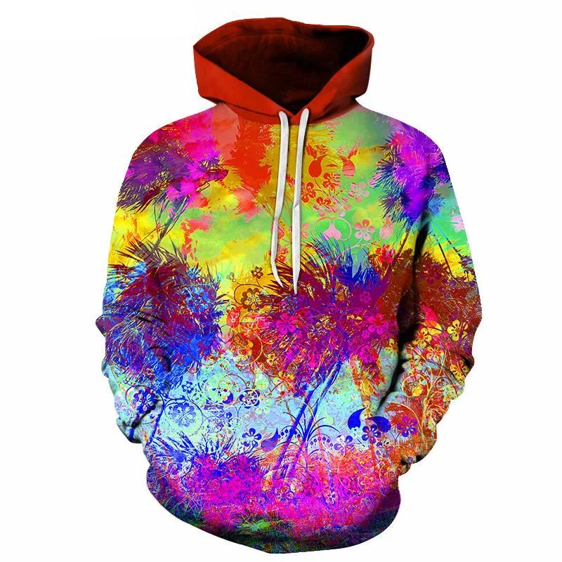 Major Savings Colourful Flower Art Hoodie