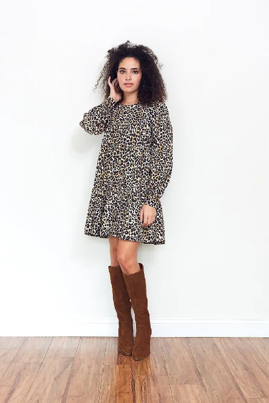 Clearance Items Olivia Mini Dress in Cheetah Queen