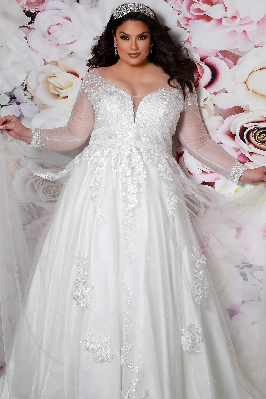 Instant Savings Sydneys Closet SC5282 Esmeralda Ivory Bridal Dress