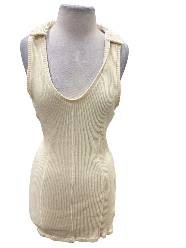 Fantastic Offers Cream Dress Casual Short Urban Outfitters, Size Xl