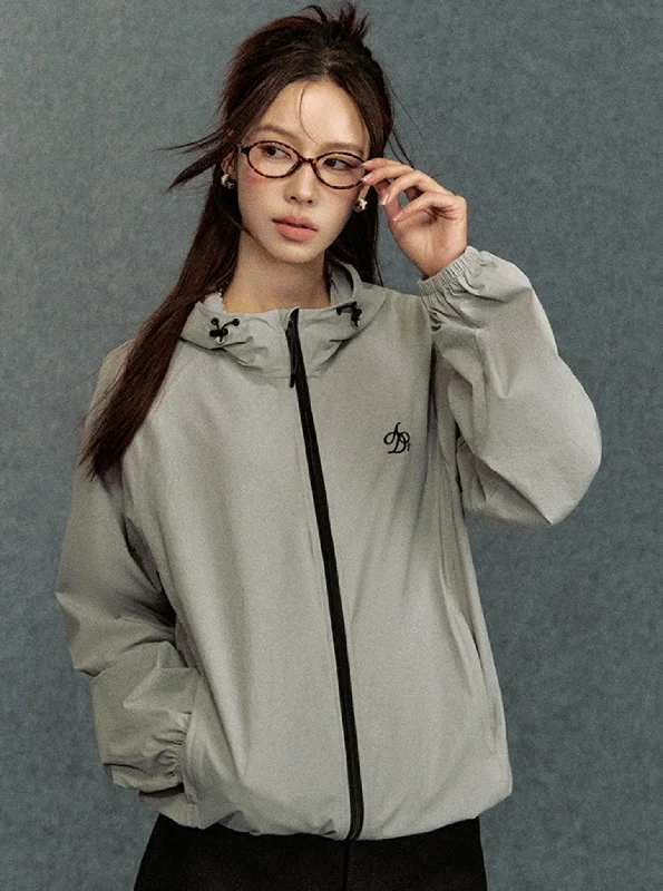 Don't Wait Essential Hooded Windbreaker - Lightweight Full-Zip Jacket