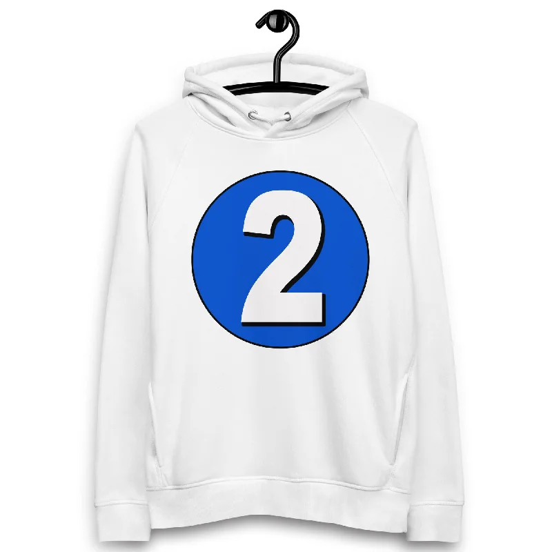Act Fast Unisex pullover hoodie: White on Periwinkle 2