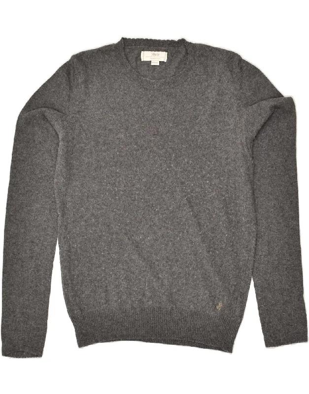 MARLBORO CLASSICS Womens Crew Neck Jumper Sweater UK 14 Medium Grey Wool