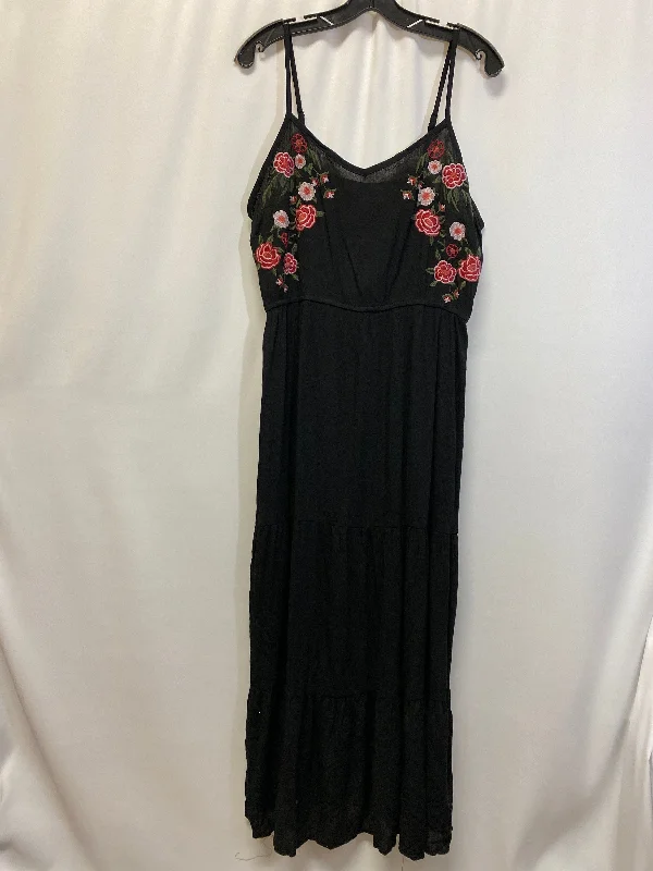 Price Fest Black Dress Casual Maxi Clothes Mentor, Size L