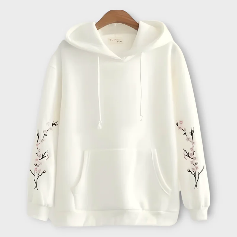 Final Clearance Winter White Hoodie For Womens