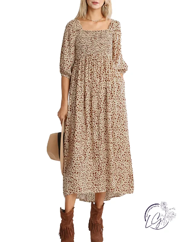 Limited Availability Forever and Always Animal Print Maxi Dress
