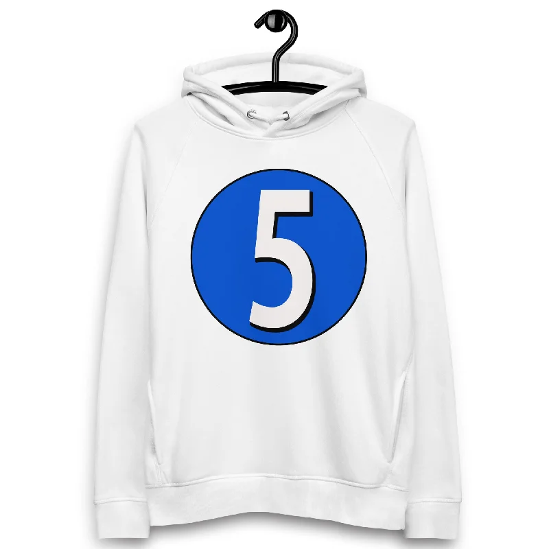 Deal Dash Unisex pullover hoodie: White on Periwinkle 5