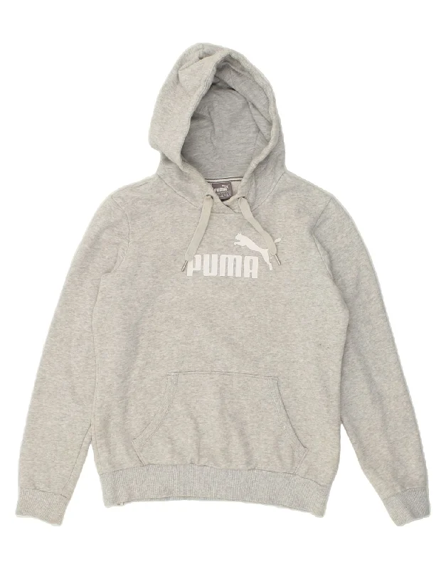 New Markdowns PUMA Womens Graphic Hoodie Jumper UK 10 Small  Grey